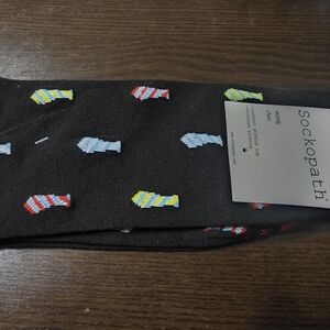 9 Pair Of Men's Coloraful  Socks, stretch top,moisture wicking